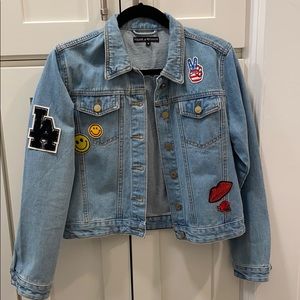 Denim jacket with patches